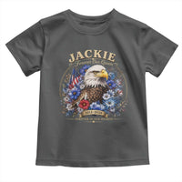 Jackie Bald Eagle Toddler T Shirt Forever Our Queen And In Our Hearts USA Floral