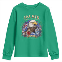 Jackie Bald Eagle Youth Sweatshirt Forever Our Queen And In Our Hearts USA Floral