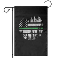 Park Ranger Law Enforcement Forest Green Line American Flag Garden Flag