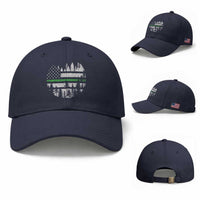 Park Ranger Law Enforcement Forest Green Line American Flag Baseball Cap