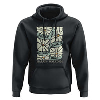 Harris Walz 2024 Hoodie Peace Love Equality Diversity Hope Hand Drawn Flower - Wonder Print Shop