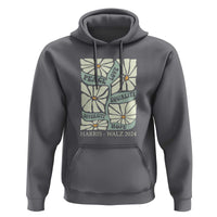 Harris Walz 2024 Hoodie Peace Love Equality Diversity Hope Hand Drawn Flower - Wonder Print Shop