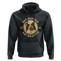 Funny Sarcastic Hoodie Springfield Eat What Shocked Cat Paw Pet Lovers Election 2024 - Wonder Print Shop