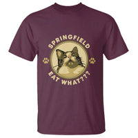 Funny Sarcastic T Shirt Springfield Eat What Shocked Cat Paw Pet Lovers Election 2024 - Wonder Print Shop