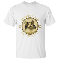 Funny Sarcastic T Shirt Springfield Eat What Shocked Cat Paw Pet Lovers Election 2024 - Wonder Print Shop