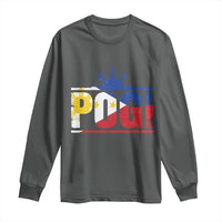 Pogi Filipino Slang Filipino Flag Pinoy Sun And Star Long Sleeve Shirt - Wonder Print Shop