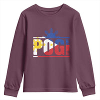 Pogi Filipino Slang Filipino Flag Pinoy Sun And Star Youth Sweatshirt - Wonder Print Shop