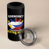 Funny Philippines 4 in 1 Can Cooler Tumbler Exercise I Thought You Said Extra Rice - Wonder Print Shop
