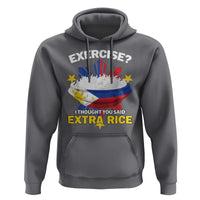 Funny Philippines Hoodie Exercise I Thought You Said Extra Rice - Wonder Print Shop