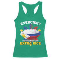 Funny Philippines Racerback Tank Top Exercise I Thought You Said Extra Rice - Wonder Print Shop