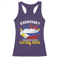 Funny Philippines Racerback Tank Top Exercise I Thought You Said Extra Rice - Wonder Print Shop