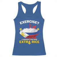 Funny Philippines Racerback Tank Top Exercise I Thought You Said Extra Rice - Wonder Print Shop