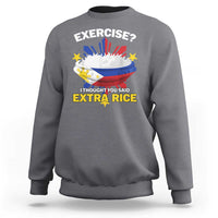 Funny Philippines Sweatshirt Exercise I Thought You Said Extra Rice - Wonder Print Shop