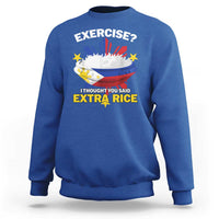 Funny Philippines Sweatshirt Exercise I Thought You Said Extra Rice - Wonder Print Shop
