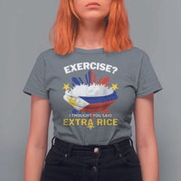 Funny Philippines T Shirt For Women Exercise I Thought You Said Extra Rice - Wonder Print Shop
