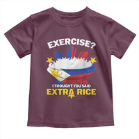 Funny Philippines Toddler T Shirt Exercise I Thought You Said Extra Rice - Wonder Print Shop