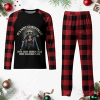 Funny Nakatomi Plaza Plaid Pajama Set It's Not Xmas Until Hans Gruber Falls From Nakatomi Plaza - Wonder Print Shop