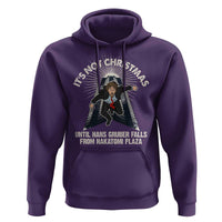 Funny Nakatomi Plaza Hoodie It's Not Christmas Until Hans Gruber Falls From Nakatomi Plaza