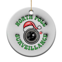 Funny Xmas 3D Inflated Effect Printed Christmas Ornament North Pole Surveillance Santa Camera - Wonder Print Shop