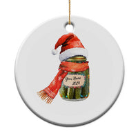 Personalized Xmas Pickle 2024 Christmas Ornament Custom Name Pickle Jar Santa Hat - Wonder Print Shop