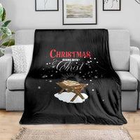 Christmas Begins With Christ Throw Blanket Christian Christmas Jesus God - Wonder Print Shop