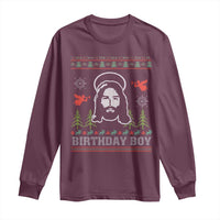 Funny Christian Christmas Long Sleeve Shirt Birthday Boy Jesus God Xmas Tree Angels
