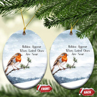 Memorial Xmas Christmas Ornament Robins Appear When Loved Ones Are Near Bird - Wonder Print Shop
