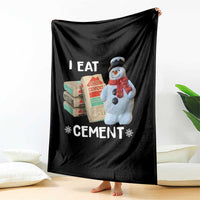Funny Christmas I Eat Cement Throw Blanket Snowman Snow Cement Oddly Specific Dank Meme - Wonder Print Shop