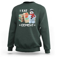 Funny Christmas I Eat Cement Sweatshirt Snowman Snow Cement Oddly Specific Dank Meme - Wonder Print Shop