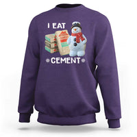 Funny Christmas I Eat Cement Sweatshirt Snowman Snow Cement Oddly Specific Dank Meme - Wonder Print Shop