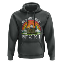 Funny Christmas Opossum Hoodie The Horrors Persist But So Do I Dumpster Fire Rainbow - Wonder Print Shop