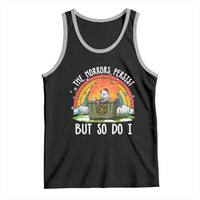 Funny Christmas Opossum Tank Top The Horrors Persist But So Do I Dumpster Fire Rainbow - Wonder Print Shop