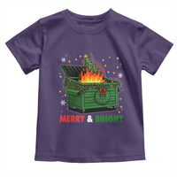 Funny Lil Dumpster Fire Christmas Toddler T Shirt Merry And Bright Xmas Tree - Wonder Print Shop