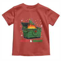 Funny Lil Dumpster Fire Christmas Toddler T Shirt Merry And Bright Xmas Tree - Wonder Print Shop