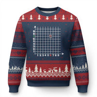 Funny 67 Math Coordinates Xmas Ugly Christmas Sweater Dabbing Santa Teacher Student Six Seven Meme - Wonder Print Shop
