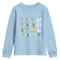 Funny Hanukkah 67 Math Youth Sweatshirt Teacher Chanukah Six Seven Meme - Wonder Print Shop