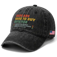 Dads Are Hard To Buy Gifts For Christmas Washed Cotton Baseball Cap Funny Father's Day Ugly Xmas