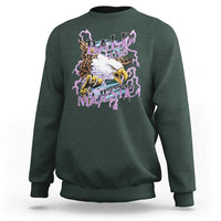 Funny Eagle Bald And Majestic Sweatshirt Vintage Storm Thunder - Wonder Print Shop