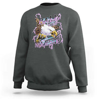 Funny Eagle Bald And Majestic Sweatshirt Vintage Storm Thunder - Wonder Print Shop