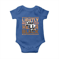 Lightly Melanated Hella Black Baby Onesie Melanin African Pride Map Black History