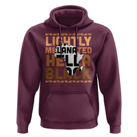 Lightly Melanated Hella Black Hoodie Melanin African Pride Map Black History