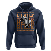 Lightly Melanated Hella Black Hoodie Melanin African Pride Map Black History