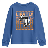 Lightly Melanated Hella Black Youth Sweatshirt Melanin African Pride Map Black History