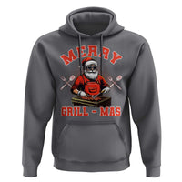 Funny Christmas Grilling Santa Hoodie Merry Grill-Mas BBQ