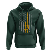 Funny Bitcoin BTC Crypto Cryptocurrency Trader American Flag Hoodie