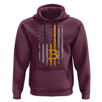 Funny Bitcoin BTC Crypto Cryptocurrency Trader American Flag Hoodie