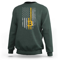 Funny Bitcoin BTC Crypto Cryptocurrency Trader American Flag Sweatshirt - Wonder Print Shop