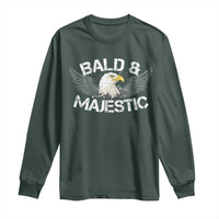 Funny Eagle Bald And Majestic Long Sleeve Shirt Eagle Grandpa Dad Joke