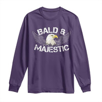 Funny Eagle Bald And Majestic Long Sleeve Shirt Eagle Grandpa Dad Joke