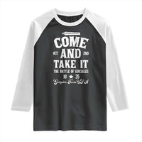 History Of Texas Raglan Shirt Come And Take It The Battle Of Gonzales